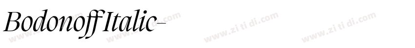 Bodonoff Italic字体转换